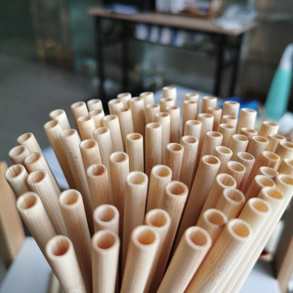 Boonboo Straws | 100% Bamboo Drinking Straws | Set of 16pcs + Cleaning Brush |100% Natural & Reusable | Sustainable Biodegradable & Plastic-Free