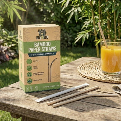 Bamboo Paper Drinking Straws