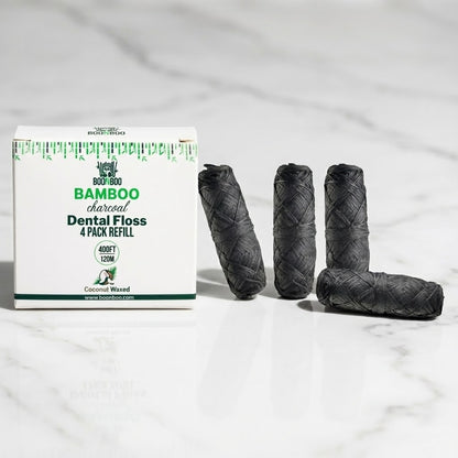 Bamboo Charcoal Dental Floss Refill – 4 Pack