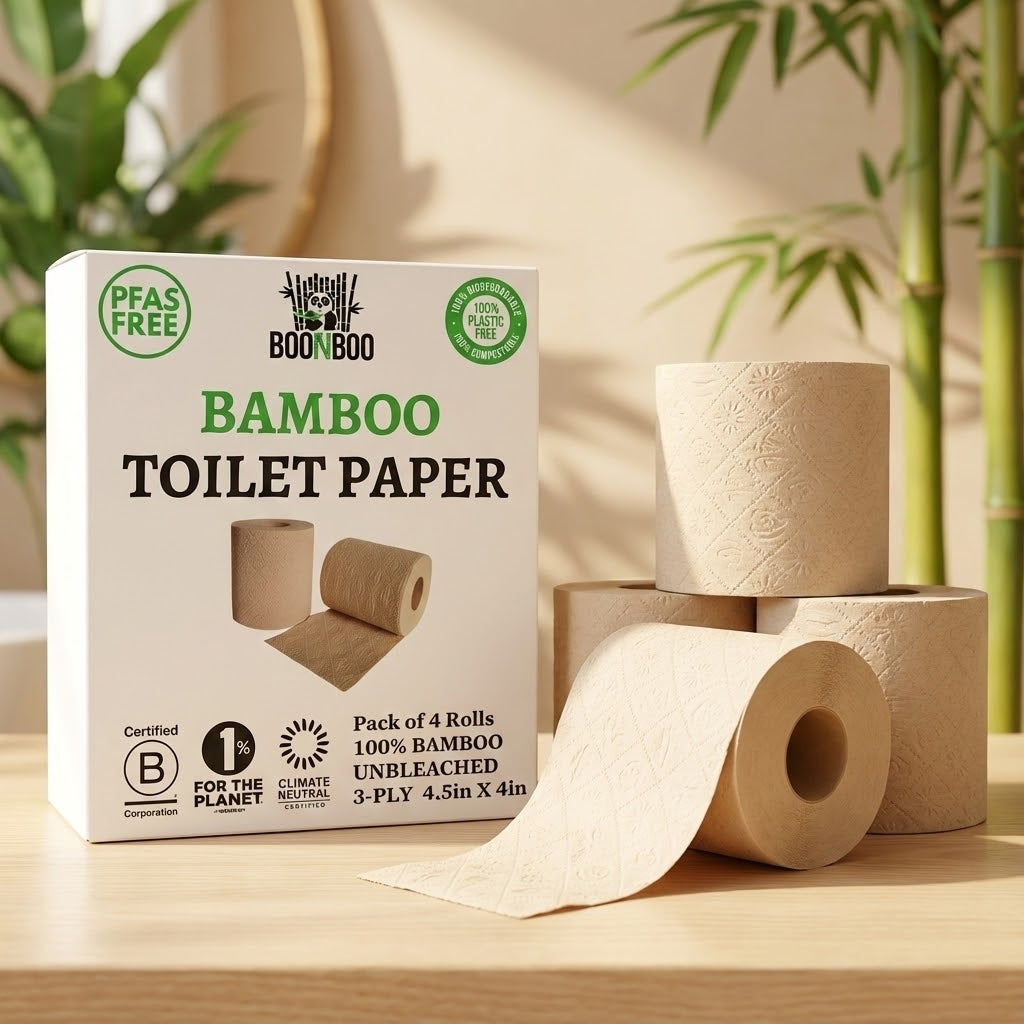 Bamboo Toilet Paper – Unbleached 3-Ply