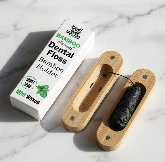 Bamboo Charcoal Dental Floss – Bamboo Holder