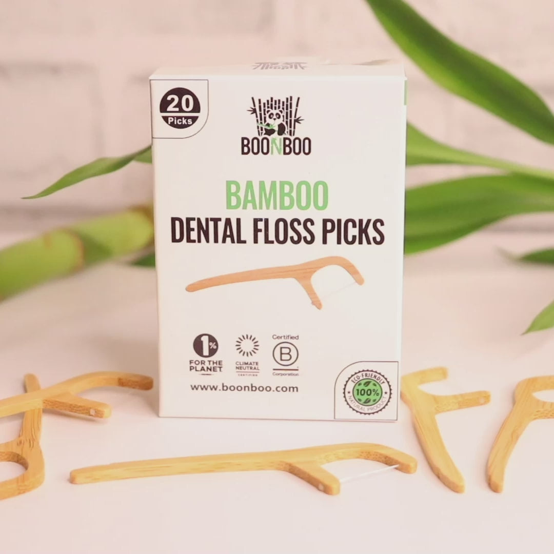 lucky teeth bamboo floss Bamboo Dental Floss Picks