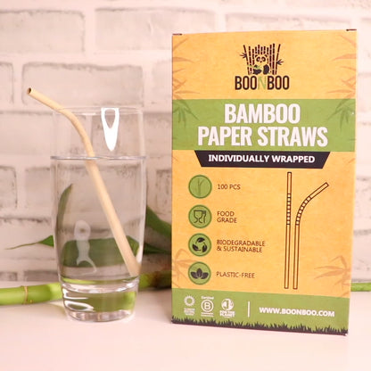 Bamboo Paper Drinking Straws