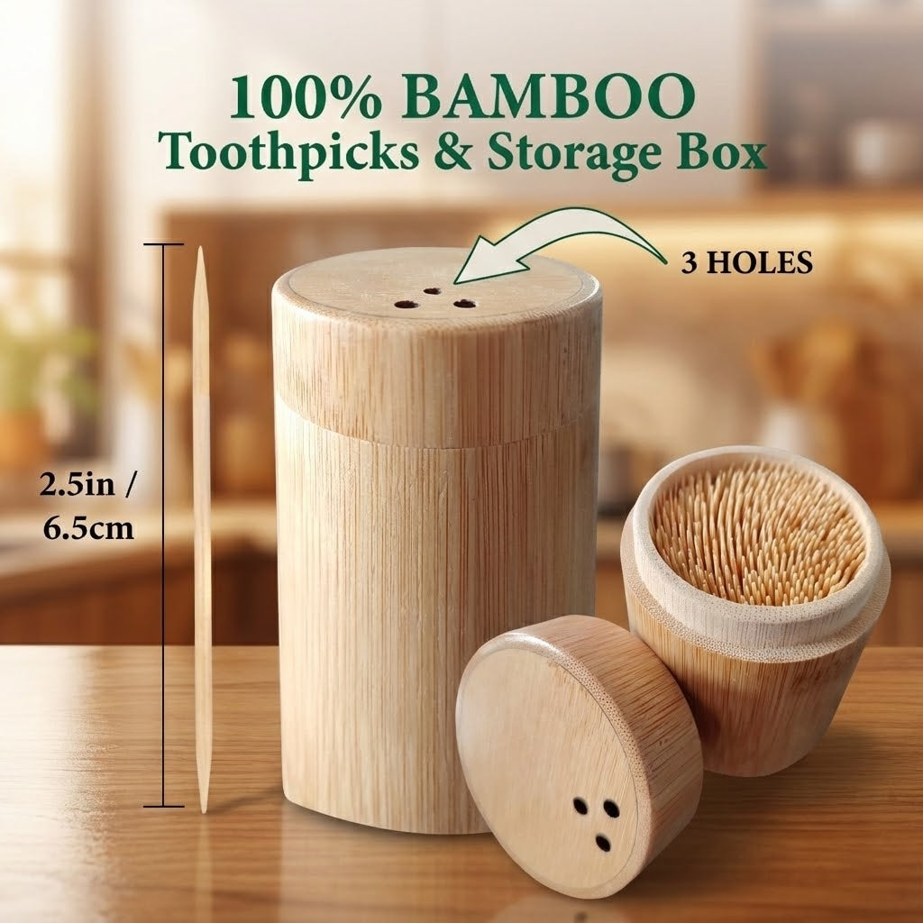 Bamboo Toothpicks – Storage Box