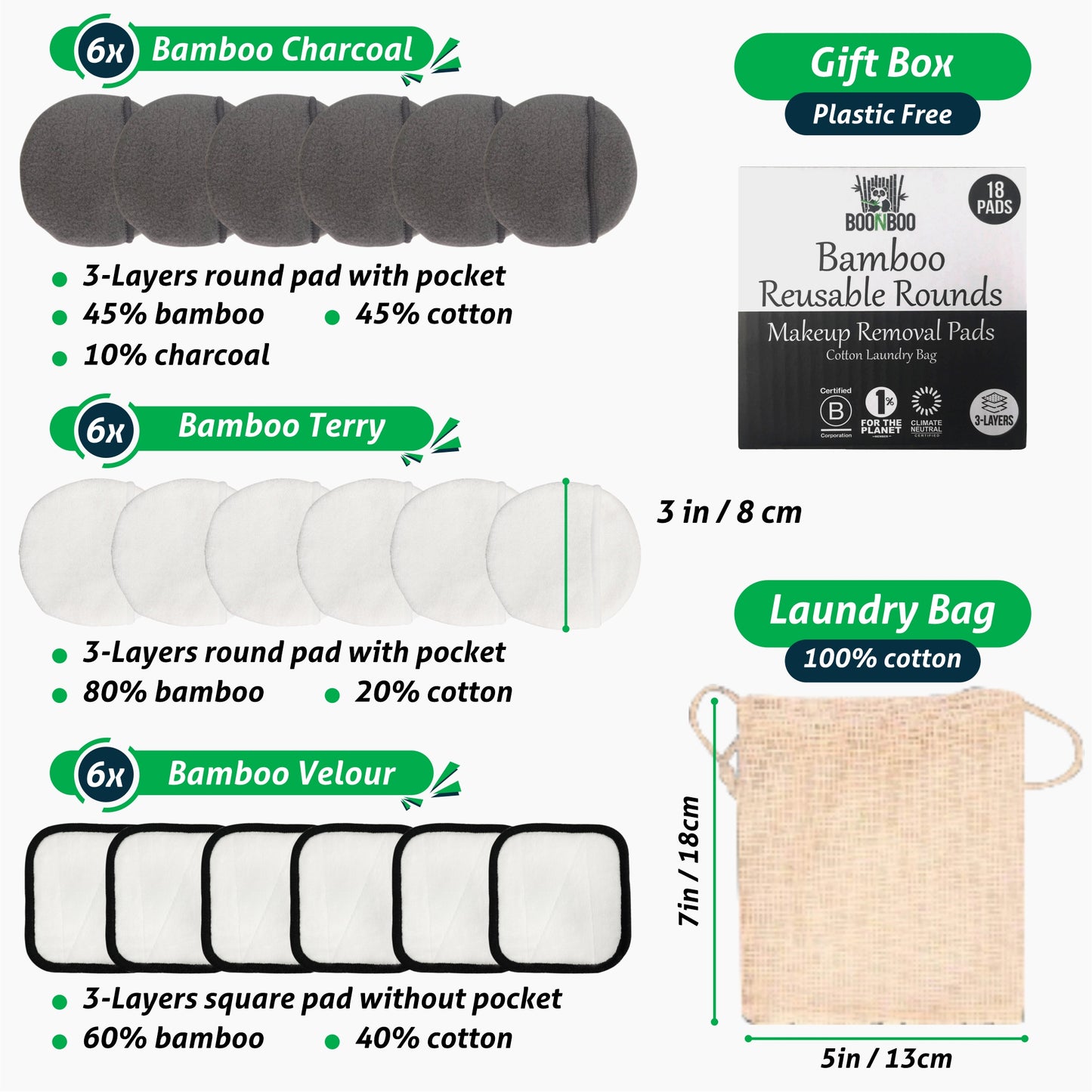 Reusable Bamboo Makeup Removal Pads