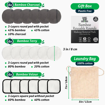 Reusable Bamboo Makeup Removal Pads